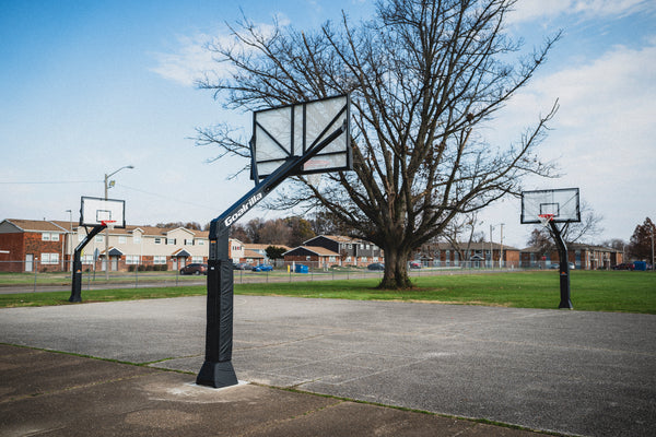 goalrilla basketball fixed height in ground hoops mcgary middle school local donation 