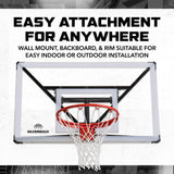 easy attachment wall mounted basketball hoop silverback