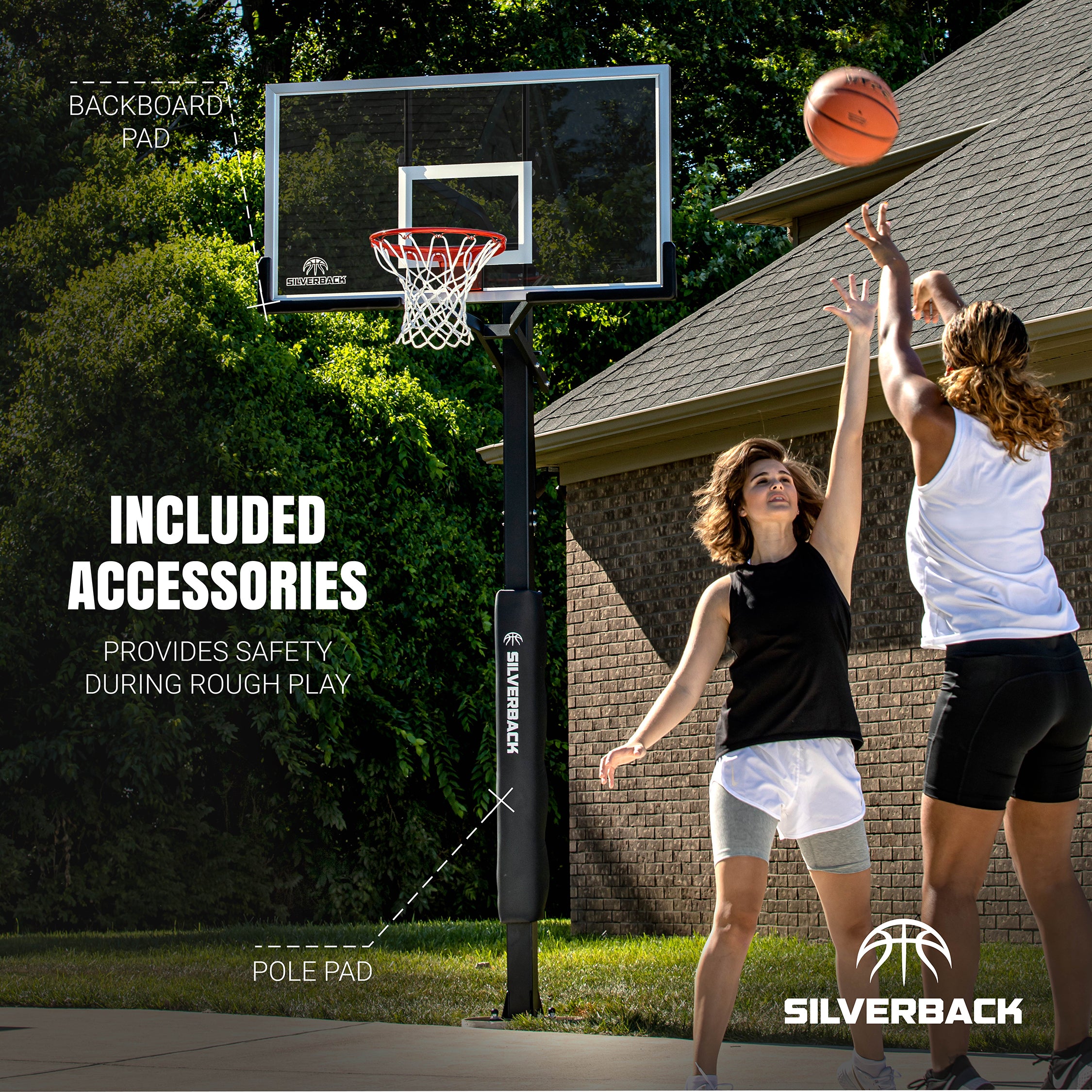SB60 Ghost Hoop Silverback Tinted Backboard Goalrilla
