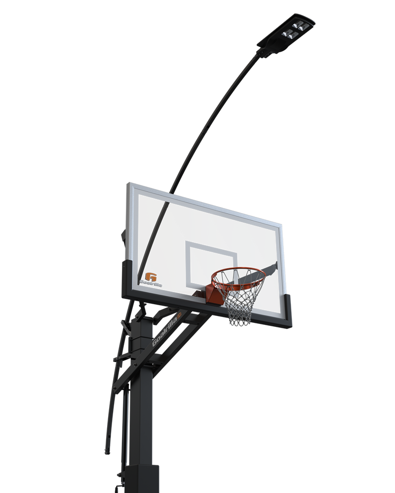 goalrilla basketball solar led hoop light - solar basketball hoop light - basketball court lighting