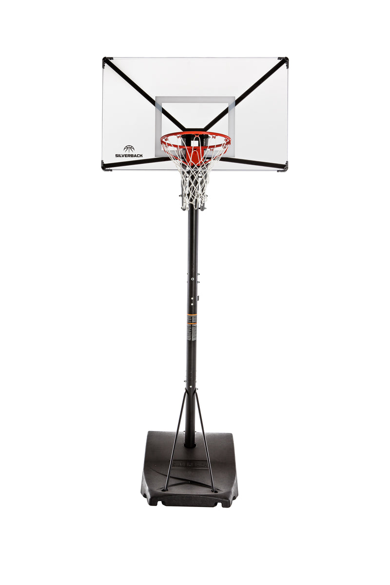 Spalding 54 Portable Basketball System Adjustable Hoop Backboard Angled  Pole